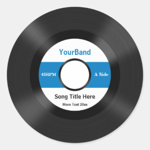 Aangepast record personaliseren ronde sticker