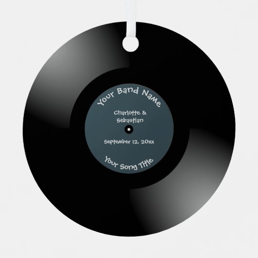 Aangepast recordmetaal metalen ornament (Voorkant)