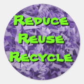 Aangepast Recyclen korrelig papier voor inktpapier Ronde Sticker (Voorkant)