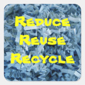 Aangepast Recyclen korrelig papier voor inktpapier Vierkante Sticker (Voorkant)