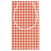 Aangepast  Red Checkerboard Patroon Klein Cadeauzakje (Achterkant)