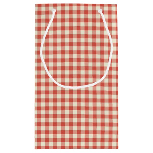 Aangepast  Red Checkerboard Patroon Klein Cadeauzakje (Achterkant)