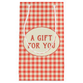 Aangepast  Red Checkerboard Patroon Klein Cadeauzakje (Voorkant)