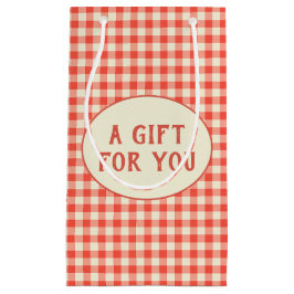 Aangepast  Red Checkerboard Patroon Klein Cadeauzakje