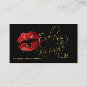 Aangepast - Red Glitter en Gold Visitekaartje