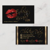 Aangepast - Red Glitter en Gold Visitekaartje (Voorkant / Achterkant)