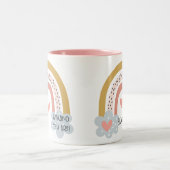 Aangepast| regenboog| Hoe geweldig je naam bent Tweekleurige Koffiemok (Center)