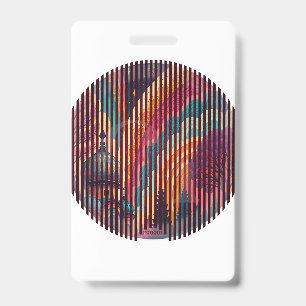 Aangepast Regenboog Koepel ID Badge – Verticaal