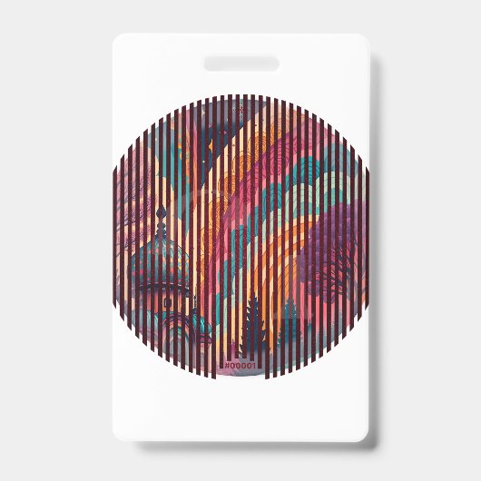 Aangepast Regenboog Koepel ID Badge – Verticaal (Voorzijde)
