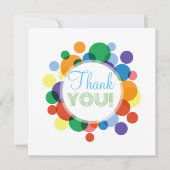 Aangepast regenboogstippenpatroon bedankkaart (Voorkant)