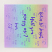 Aangepast regenboogvoorstel Jigzaag Puzzle Legpuzzel (Horizontaal)