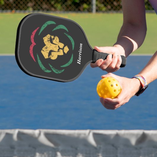 Aangepast reggae Lion Pickleball Paddle (Insitu)