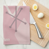 Aangepast reine atoomdiamanten roze theedoek (Quarter Fold)