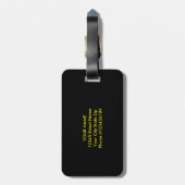 Aangepast reis bagagelabel met muzieknoten (Achterkant verticaal)