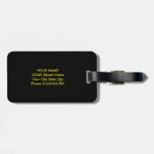 Aangepast reis bagagelabel met muzieknoten (Achterkant horizontaal)