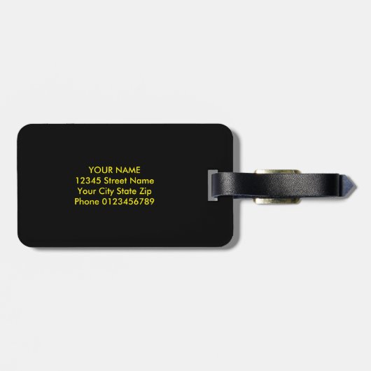 Aangepast reis bagagelabel met muzieknoten (Achterkant horizontaal)