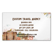 Aangepast reisbureau cruisevakken Business Ca Magnetisch Visitekaartje (Voorkant)