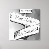 Aangepast Relatie Straatbord Canvas Afdruk (Voorkant)