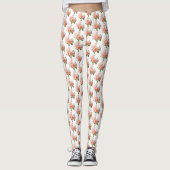 Aangepast rendement Rozen Ontwerp Modern elegant Leggings (Voorkant)