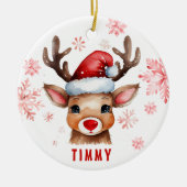 Aangepast Rendier Kerst Ornament (Voorkant)