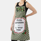 Aangepast Restaurant Christmas Plaid Schort (Insitu)