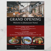 Aangepast restaurant of café Grand Opening Flyer (Voorkant)