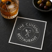 Aangepast restaurantlogo modern vierkant servet