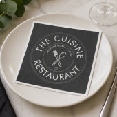 Aangepast restaurantlogo modern vierkant servet