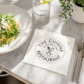 Aangepast restaurantlogo modern vierkant servet
