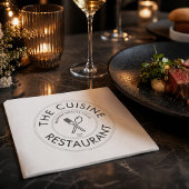 Aangepast restaurantlogo modern vierkant servet