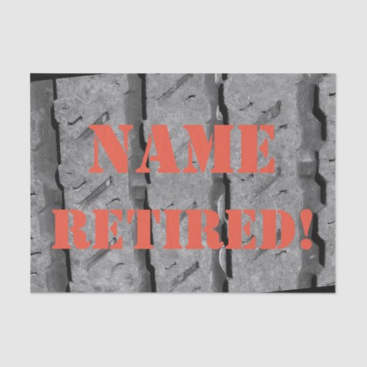 Aangepast retirement Gift Wrap Tissue Tissuepapier (Voorkant)