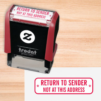 Aangepast Retour Afzender Niet Op Dit Adres Kantoo Zelfinktende Stempel