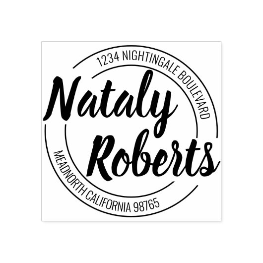 Aangepast retouradres aangepast rubberstempel (Afrduk)