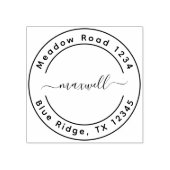 Aangepast retouradres – Eenvoudig minimalistisch Rubberstempel (Afrduk)