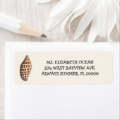 Aangepast retouradres Junonia Seashell Cream Etiket (Insitu)