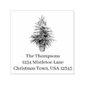Aangepast retouradres kerstboom zelfinktende stempel (Design)