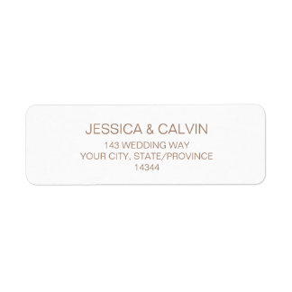 Aangepast retouradres labels Roos Gold Text