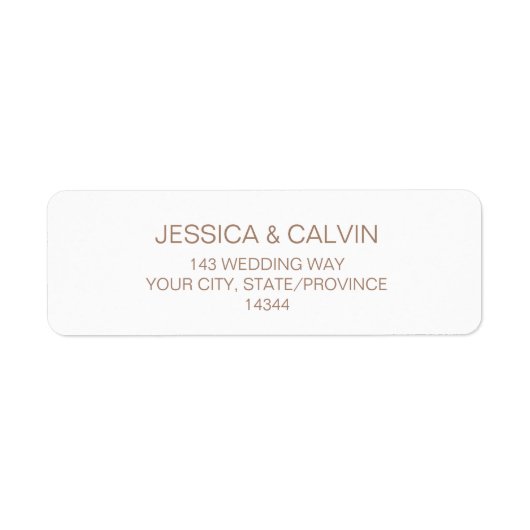 Aangepast retouradres labels Roos Gold Text (Voorkant)