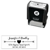 Aangepast retouradres met zwarte inkt  zelfinktende stempel (In situ)