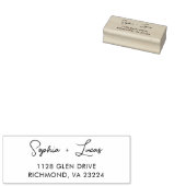 Aangepast retouradres Modern minimaal script koppe Rubberstempel (Gestempeld)