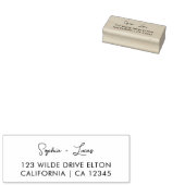 Aangepast retouradres Modern minimaal script koppe Rubberstempel (Gestempeld)