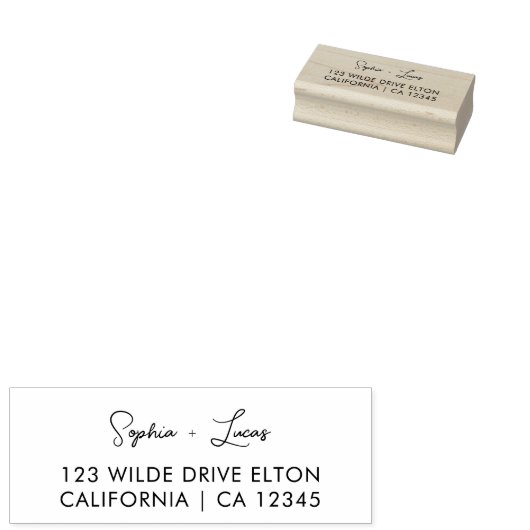 Aangepast retouradres Modern minimaal script koppe Rubberstempel (Gestempeld)