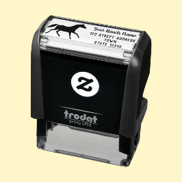 Aangepast retouradres paard voor paarden  zelfinktende stempel