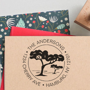 Aangepast retouradres paraplu dennenboom  zelfinktende stempel