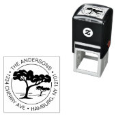 Aangepast retouradres paraplu dennenboom  zelfinktende stempel (In situ)