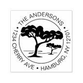 Aangepast retouradres paraplu dennenboom  zelfinktende stempel (Design)