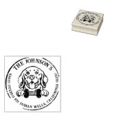 Aangepast retouradres voor beagle rubberstempel (Gestempeld)