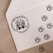 Aangepast retouradres voor beagle rubberstempel