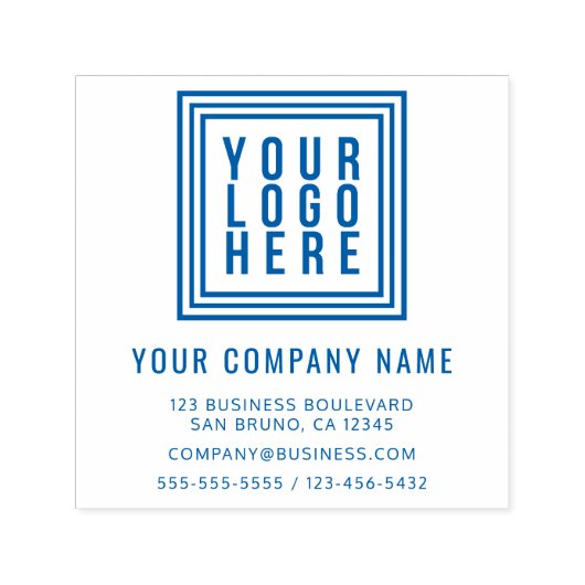 Aangepast retouradres voor bedrijf of Logo Zelfinktende Stempel (Design)