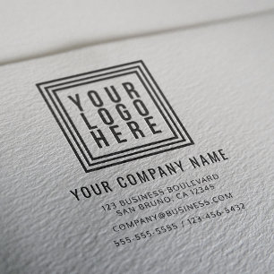 Aangepast retouradres voor bedrijf of Logo Zelfinktende Stempel